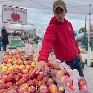 Bakker's Acres farmers market stand