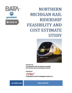 Northern Michigan Rail Ridership Feasibility cover